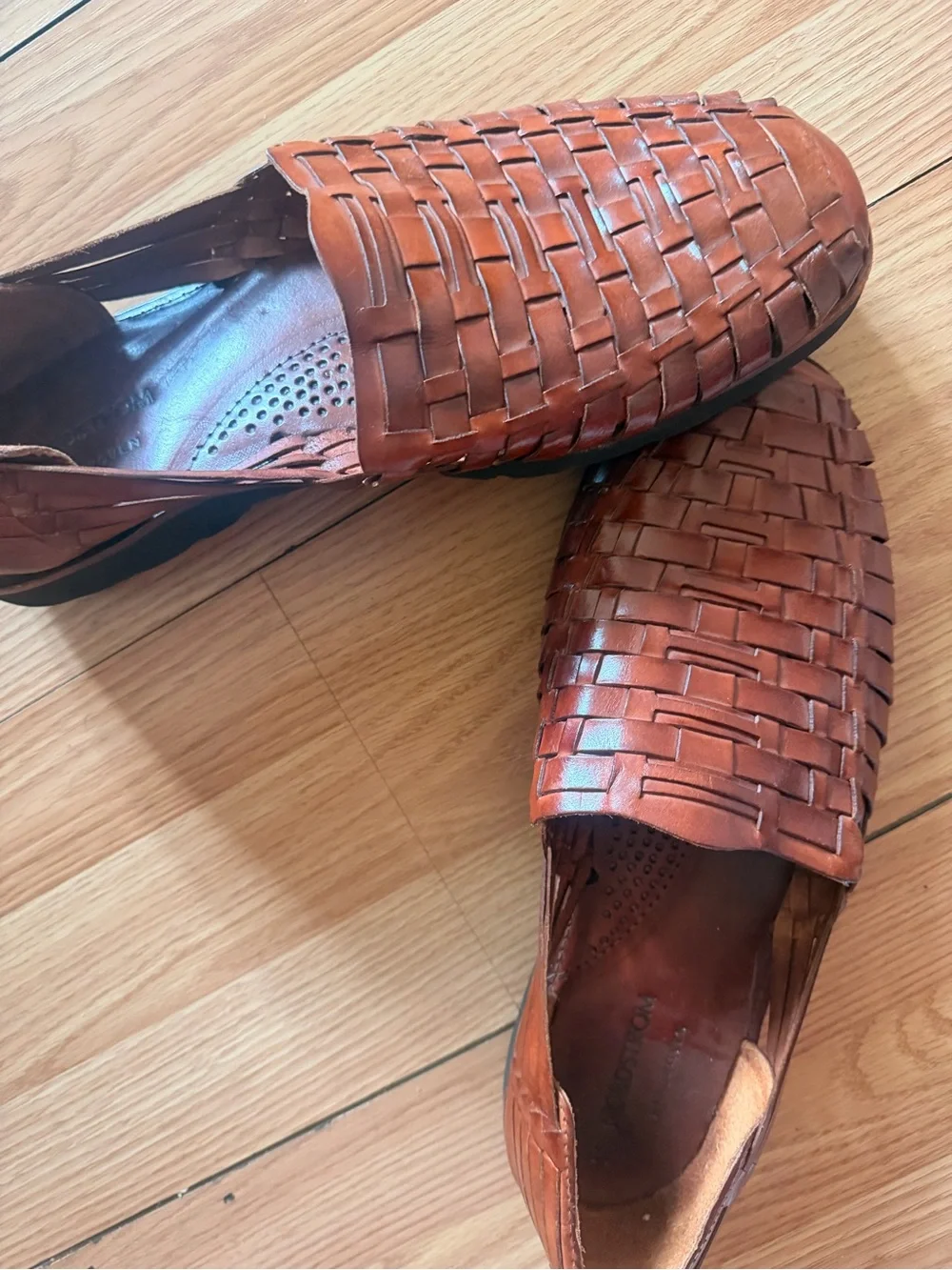 Men's Shoes Size 12 Hand Woven Braided Brown Leather Nordstrom Handwoven